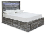 Baystorm Gray LED Storage Youth Platform Bedroom Set with 6 Drawers from Ashley Furniture - Luna Furniture