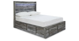 Baystorm Gray Full LED Storage Platform Bed with 4 Drawers from Ashley Furniture - Luna Furniture