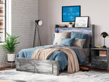 Baystorm Gray Full LED Storage Platform Bed from Ashley Furniture - Luna Furniture