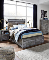 Baystorm Gray LED Storage Youth Platform Bedroom Set with 6 Drawers from Ashley Furniture - Luna Furniture