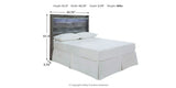 Baystorm Full Panel Headboard Bed with Dresser in Gray from Ashley Furniture - Luna Furniture