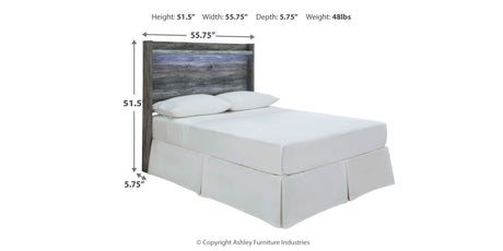 Baystorm Full Panel Headboard Bed with Dresser in Gray from Ashley Furniture - Luna Furniture