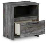 Baystorm Gray Twin Panel Bed, Dresser, Mirror and Nightstand from Ashley Furniture - Luna Furniture