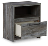 Baystorm Gray LED Storage Platform Bedroom Set with 6 Drawers from Ashley Furniture - Luna Furniture