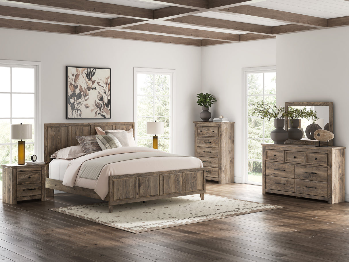 Rusticott Brown Panel Bedroom Set