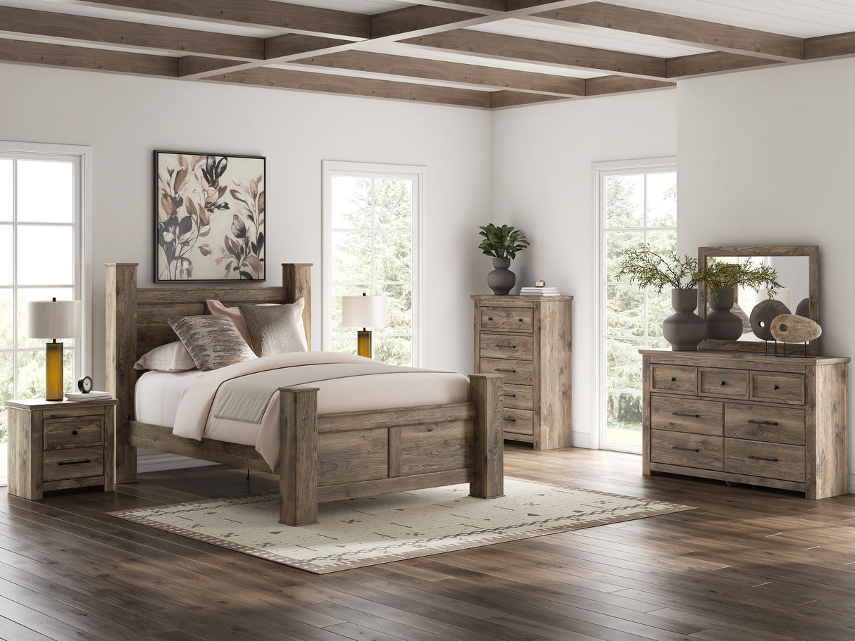 Rusticott Brown Poster Panel Bedroom Set