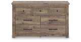 Rusticott Queen Panel Bed with Dresser and Nightstand in Brown from Ashley Furniture - Luna Furniture