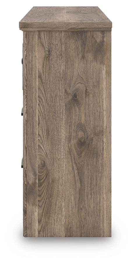 Rusticott Brown King Poster Bed, Dresser and Nightstand from Ashley - Luna Furniture