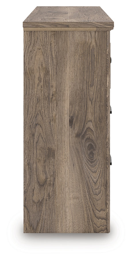 Rusticott Brown Queen Poster Bed, Dresser and Nightstand from Ashley - Luna Furniture
