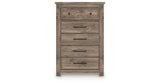 Rusticott Queen Panel Bed with Dresser and Chest in Brown from Ashley Furniture - Luna Furniture