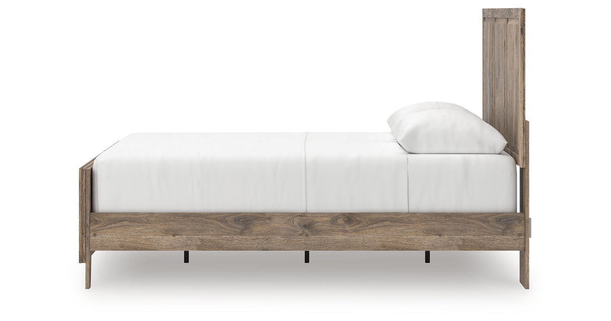 Rusticott Queen Panel Bed with Dresser in Brown from Ashley - Luna Furniture