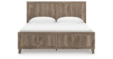Rusticott King Panel Bed with Mirrored Dresser and Nightstand in Brown from Ashley Furniture - Luna Furniture