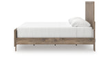 Rusticott King Panel Bed with Mirrored Dresser and Nightstand in Brown from Ashley Furniture - Luna Furniture