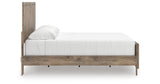 Rusticott King Panel Bed with Mirrored Dresser and Nightstand in Brown from Ashley Furniture - Luna Furniture