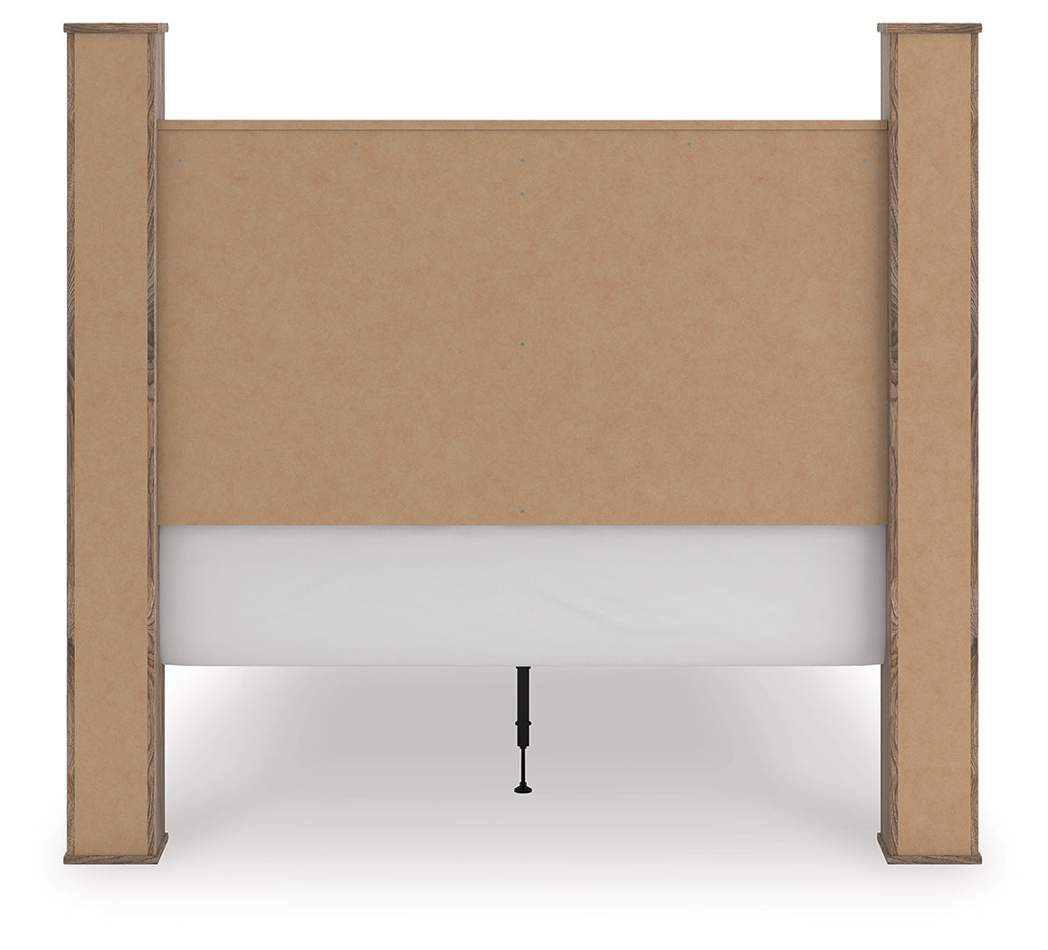 Rusticott Brown Queen Poster Bed, Dresser and Nightstand from Ashley - Luna Furniture