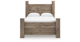 Rusticott Brown Queen Poster Bed, Dresser, Mirror and Nightstand from Ashley - Luna Furniture