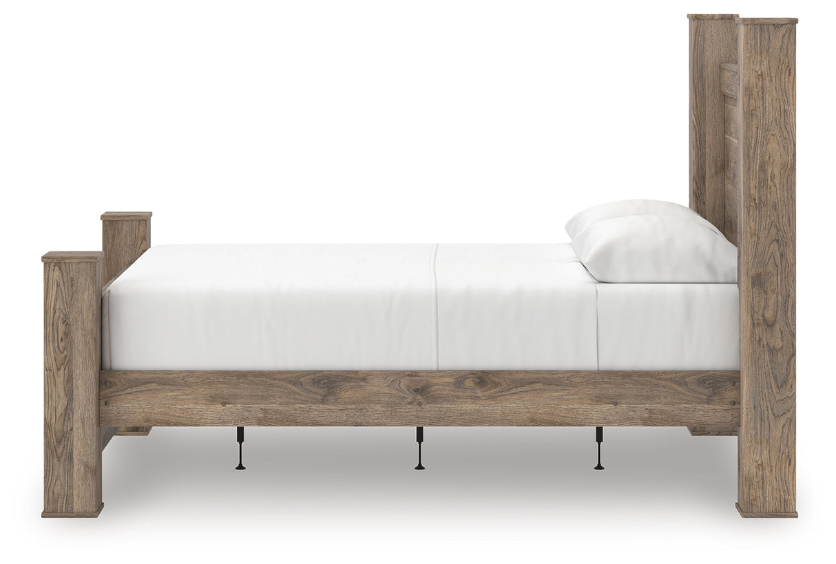 Rusticott Brown Queen Poster Bed, Dresser and Nightstand from Ashley - Luna Furniture