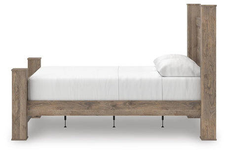 Rusticott Brown Queen Poster Bed from Ashley Furniture - Luna Furniture