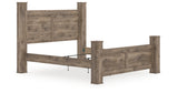 Rusticott Brown King Poster Bed from Ashley - Luna Furniture