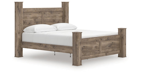Rusticott California King Poster Bed with Dresser in Brown from Ashley - Luna Furniture