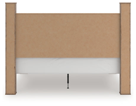 Rusticott Brown King Poster Bed, Dresser and Nightstand from Ashley - Luna Furniture