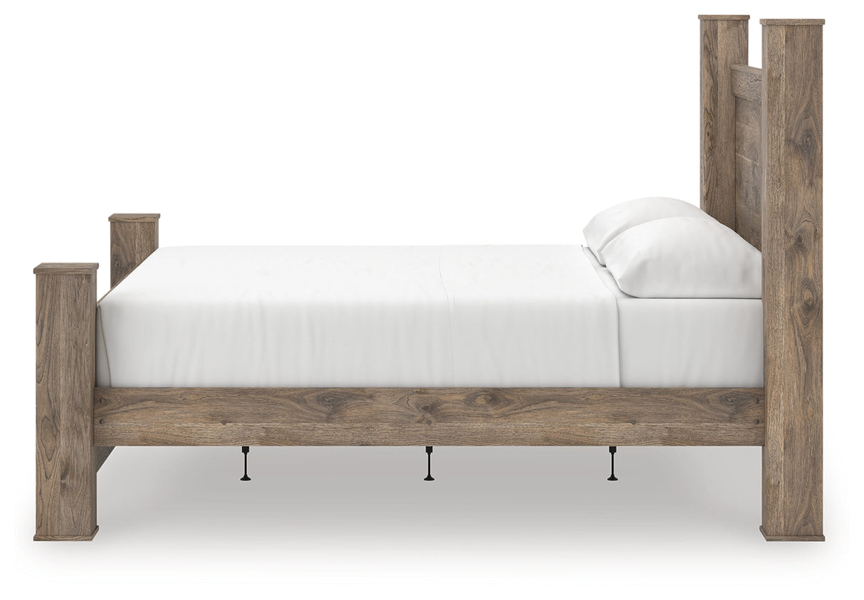 Rusticott Brown King Poster Bed, Dresser and Nightstand from Ashley - Luna Furniture