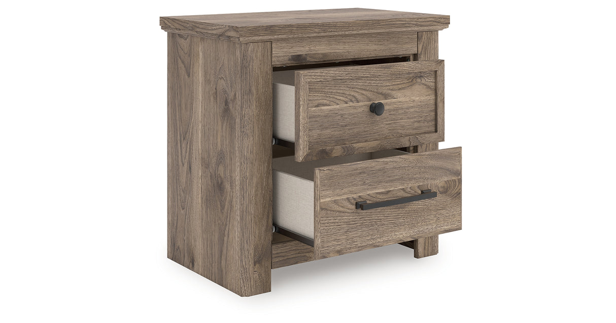 Rusticott Brown Queen Poster Bed, Dresser, Mirror and Nightstand from Ashley - Luna Furniture