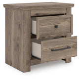 Rusticott Brown Queen Poster Bed, Dresser, Mirror and Nightstand from Ashley - Luna Furniture