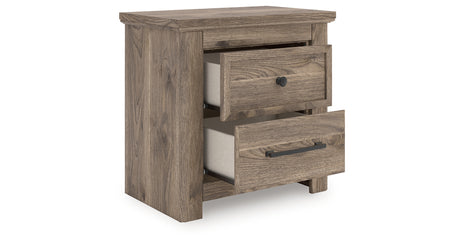 Rusticott Queen Poster Bed with Dresser and Nightstand in Brown from Ashley - Luna Furniture