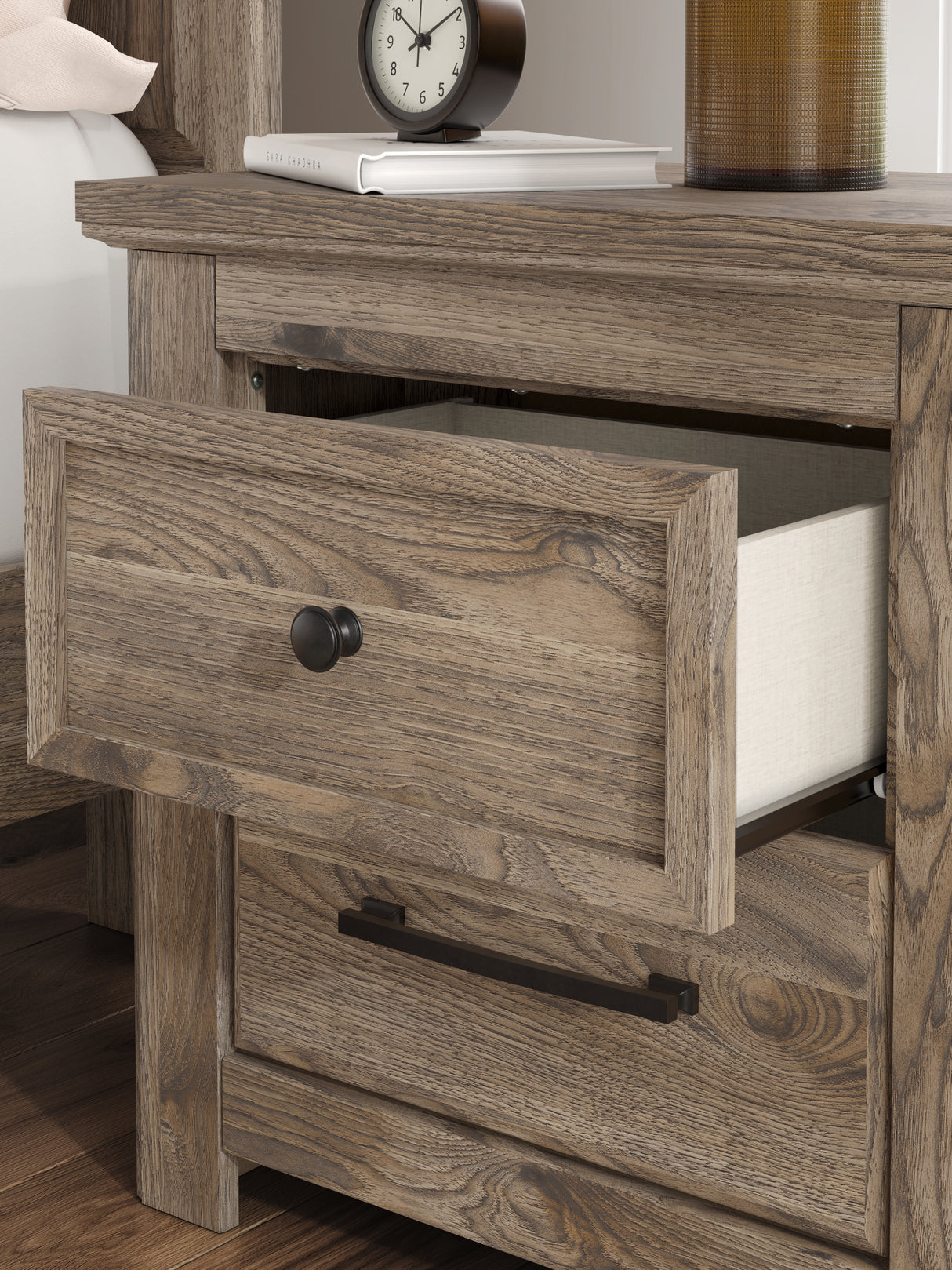 Rusticott Brown Two Drawer Nightstand from Ashley - Luna Furniture
