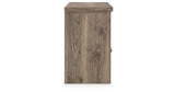 Rusticott King Panel Bed with Mirrored Dresser and Nightstand in Brown from Ashley Furniture - Luna Furniture