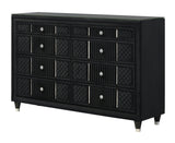 Armany Black Velvet Upholstered Bedroom Set from Crown Mark - Luna Furniture