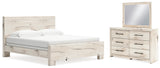Lawroy Light Natural King Panel Bed, Dresser and Mirror from Ashley - Luna Furniture