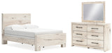 Lawroy Light Natural Full Panel Bed, Dresser and Mirror from Ashley - Luna Furniture
