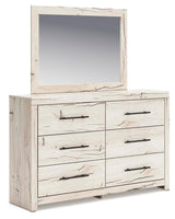 Lawroy Light Natural Twin Panel Bed, Dresser and Mirror from Ashley Furniture - Luna Furniture