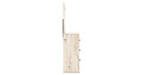 Lawroy Queen Panel Headboard with Mirrored Dresser in Light Natural from Ashley - Luna Furniture