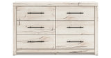 Lawroy Twin Panel Bed with Dresser and 2 Nightstands in Light Natural from Ashley - Luna Furniture
