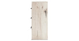 Lawroy Full Panel Headboard with Mirrored Dresser in Light Natural from Ashley - Luna Furniture