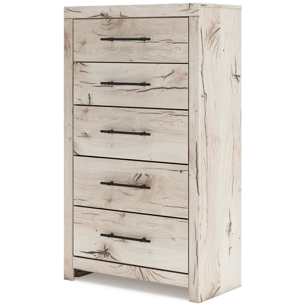 Lawroy Light Natural Storage Panel Bedroom Set with 2 One-Side Drawers from Ashley - Luna Furniture