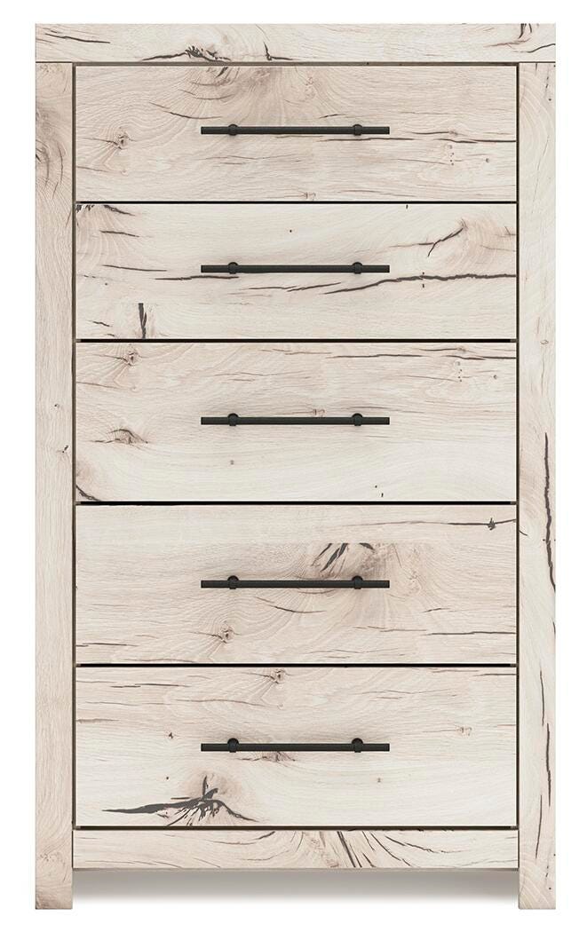 Lawroy Queen Panel Storage Bed, Dresser, Mirror, Chest and Nightstand from Ashley - Luna Furniture