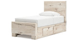 Lawroy Light Natural Twin Storage Platform Bed with 4 Drawers from Ashley Furniture - Luna Furniture