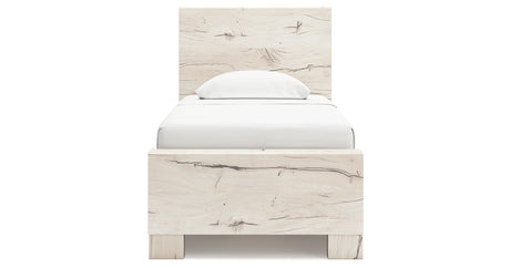 Lawroy Light Natural Twin Panel Bed with Dresser and 2 Nightstands from Ashley - Luna Furniture