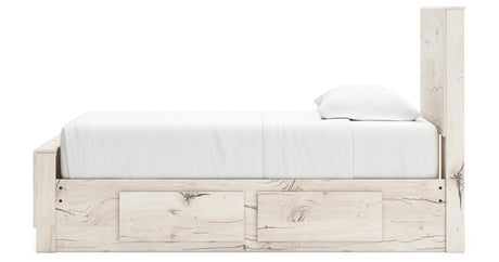 Lawroy Light Natural Twin Panel Bed with Dresser from Ashley - Luna Furniture