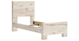 Lawroy Twin Panel Bed with Dresser and 2 Nightstands in Light Natural from Ashley - Luna Furniture