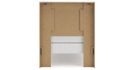 Lawroy Twin Panel Bed with Dresser and 2 Nightstands in Light Natural from Ashley - Luna Furniture