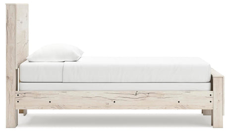 Lawroy Light Natural Twin Panel Bed, Dresser and Mirror from Ashley - Luna Furniture