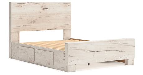Lawroy Light Natural Queen Storage Platform Bed with 4 Drawers from Ashley Furniture - Luna Furniture