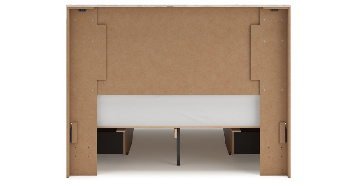 Lawroy Light Natural Full Storage Platform Bed with 4 Drawers from Ashley Furniture - Luna Furniture