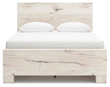 Lawroy Light Natural Queen Panel Bed with Storage, Dresser and Mirror from Ashley - Luna Furniture