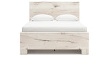 Lawroy Light Natural Queen Panel Bed with Storage, Dresser and Mirror from Ashley - Luna Furniture
